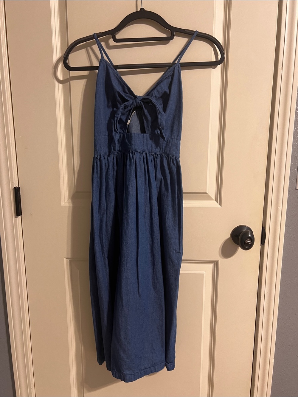 Listicle Blue Midi Sundress with Front Tie